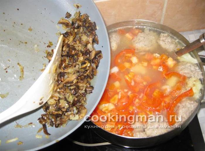 рецепт супу з фрикадельками